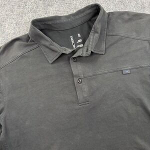 Arc Teryx Captive SS Polo Mens XL Gray Cotton Polyester Blend S/S Flaw